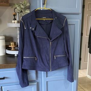 Torrid Women's Navy Leather Jacket